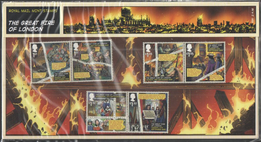(image for) 2016 Great Fire Of London Royal Mail Presentation Pack 531